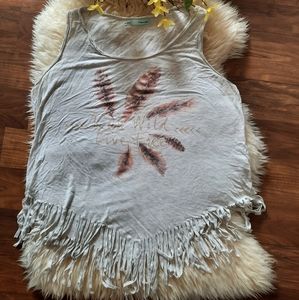 Maruices large fringe tank top
